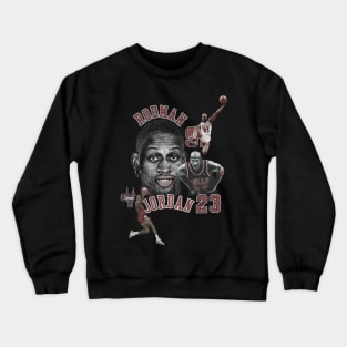 Dennis Rodman Bulls 91 & Michael Jordan 23 Vintage Crewneck Sweatshirt